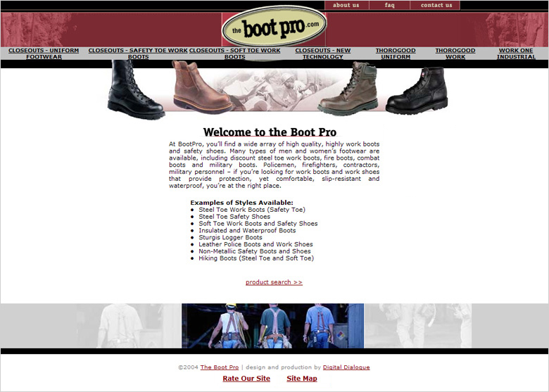 shoe company website
